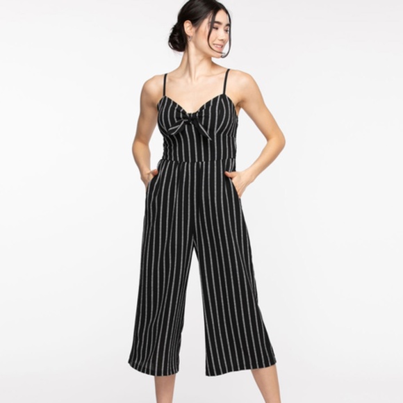 Bow Front Culotte Jumpsuit - Picture 1 of 4